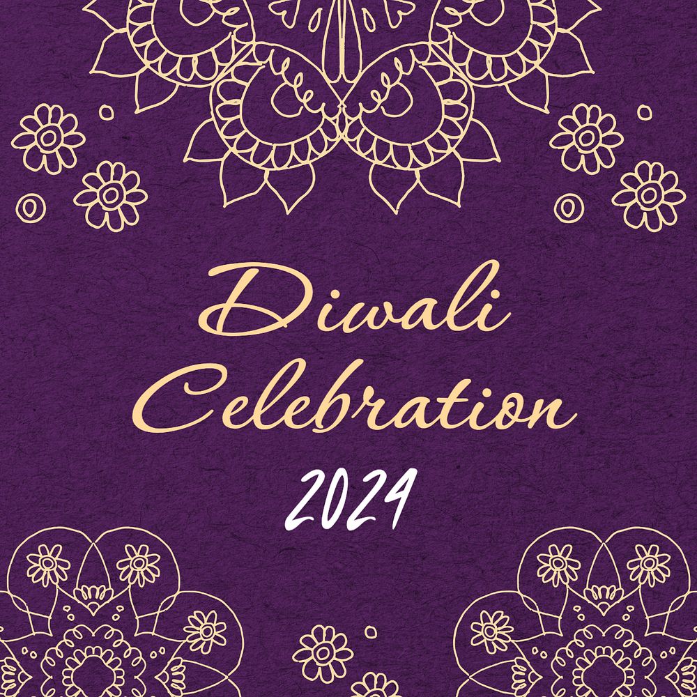 Diwali Instagram post template, editable text