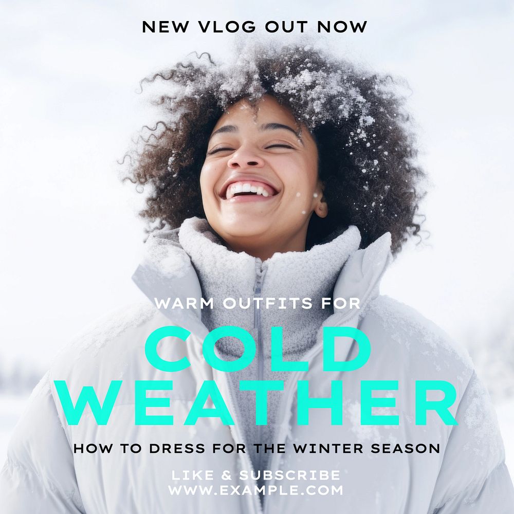 Warm outfits Instagram post template, editable text