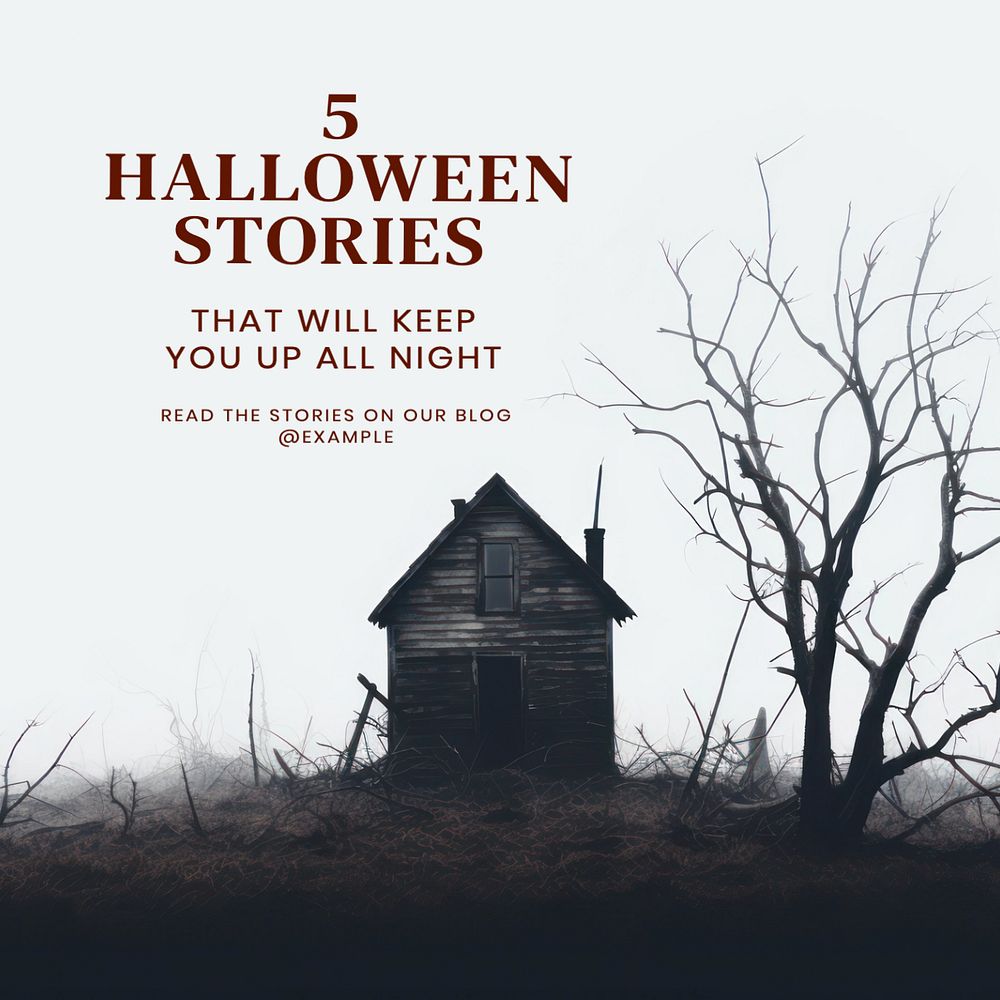 Halloween stories Instagram post template, editable text