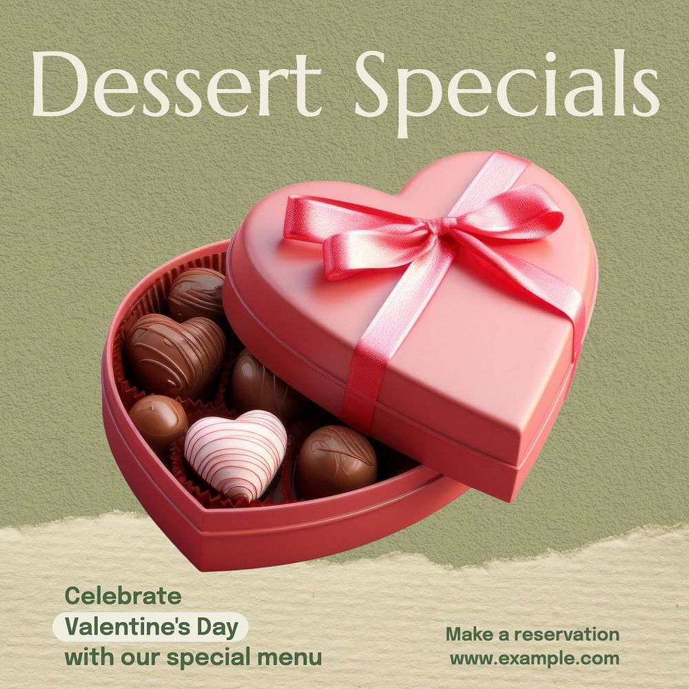 Dessert specials Instagram post template, editable text