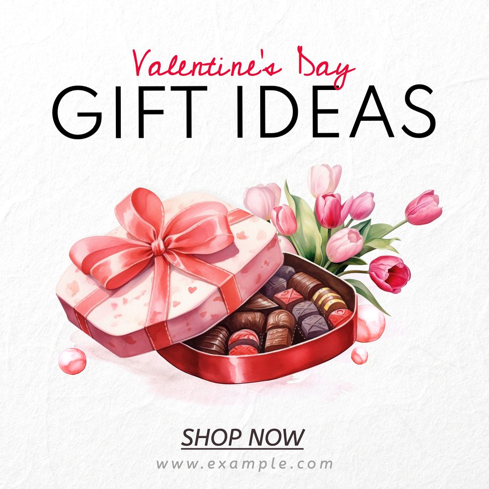 Gift ideas Instagram post template, editable text