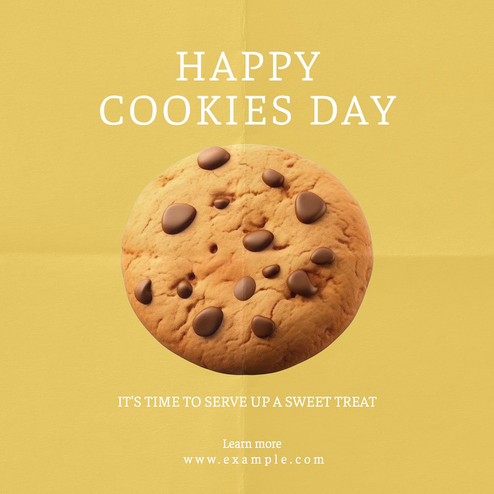 Happy cookies day Instagram post template, editable text