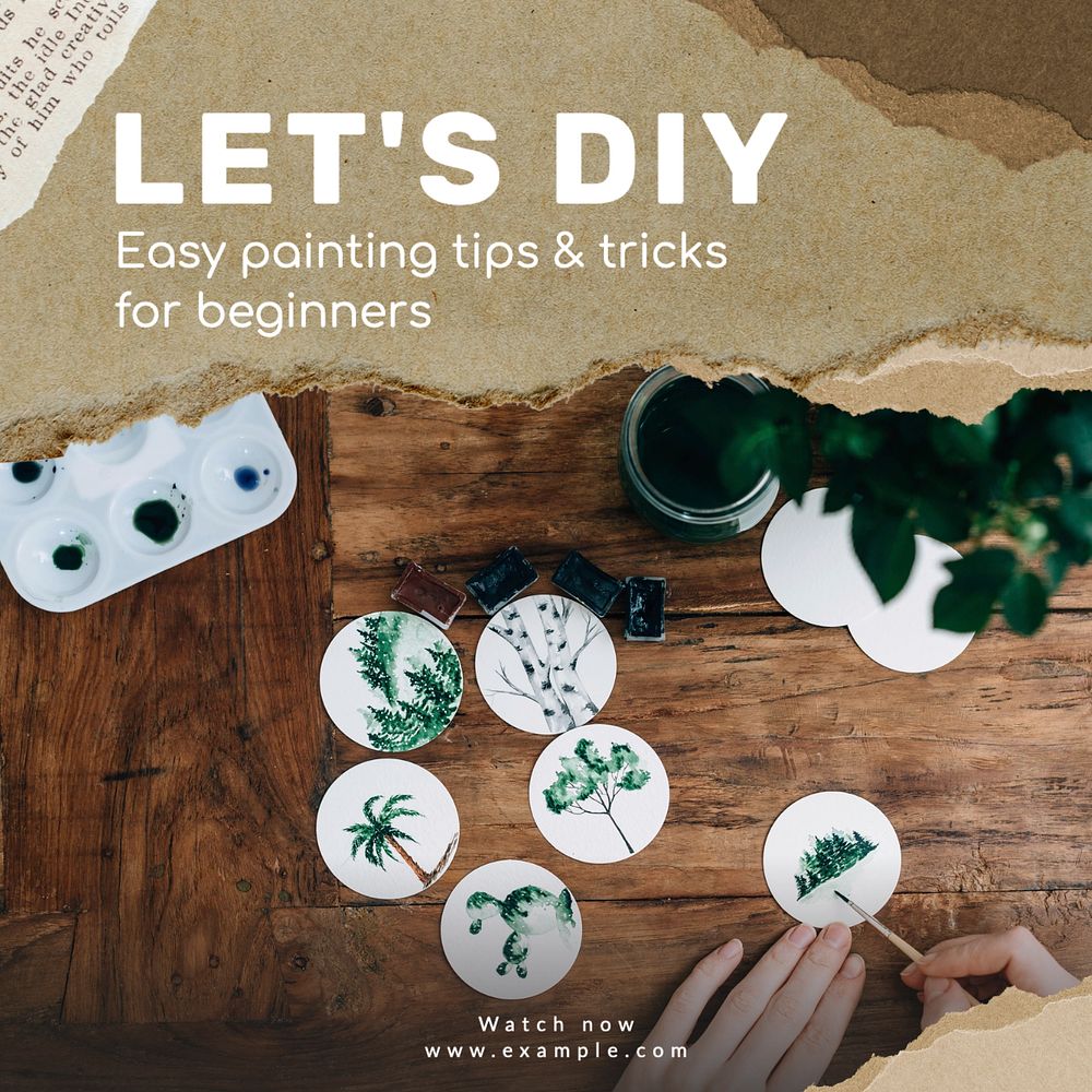 Let's DIY Instagram post template, editable text