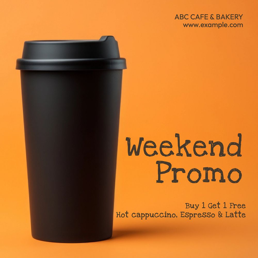 Weekend Promo Instagram post template, editable text