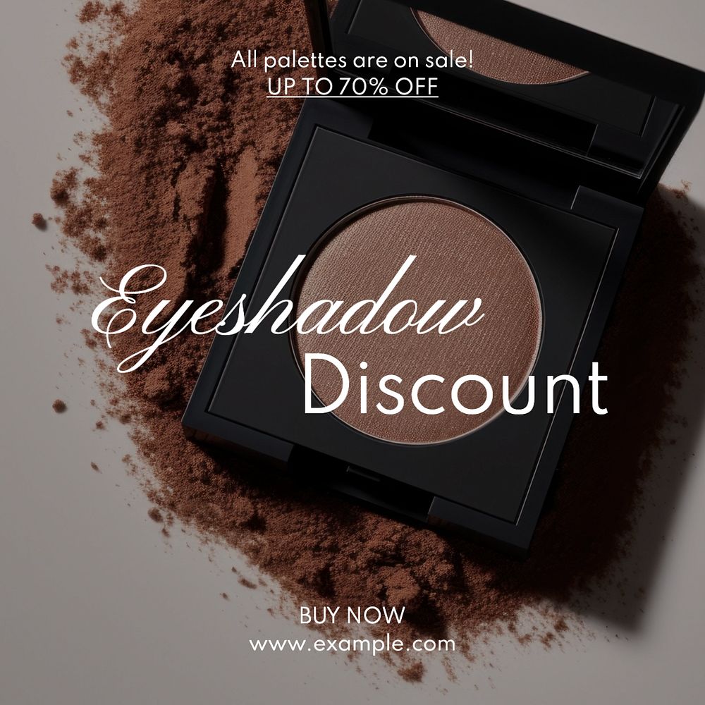 Eyeshadow discount Instagram post template, editable text