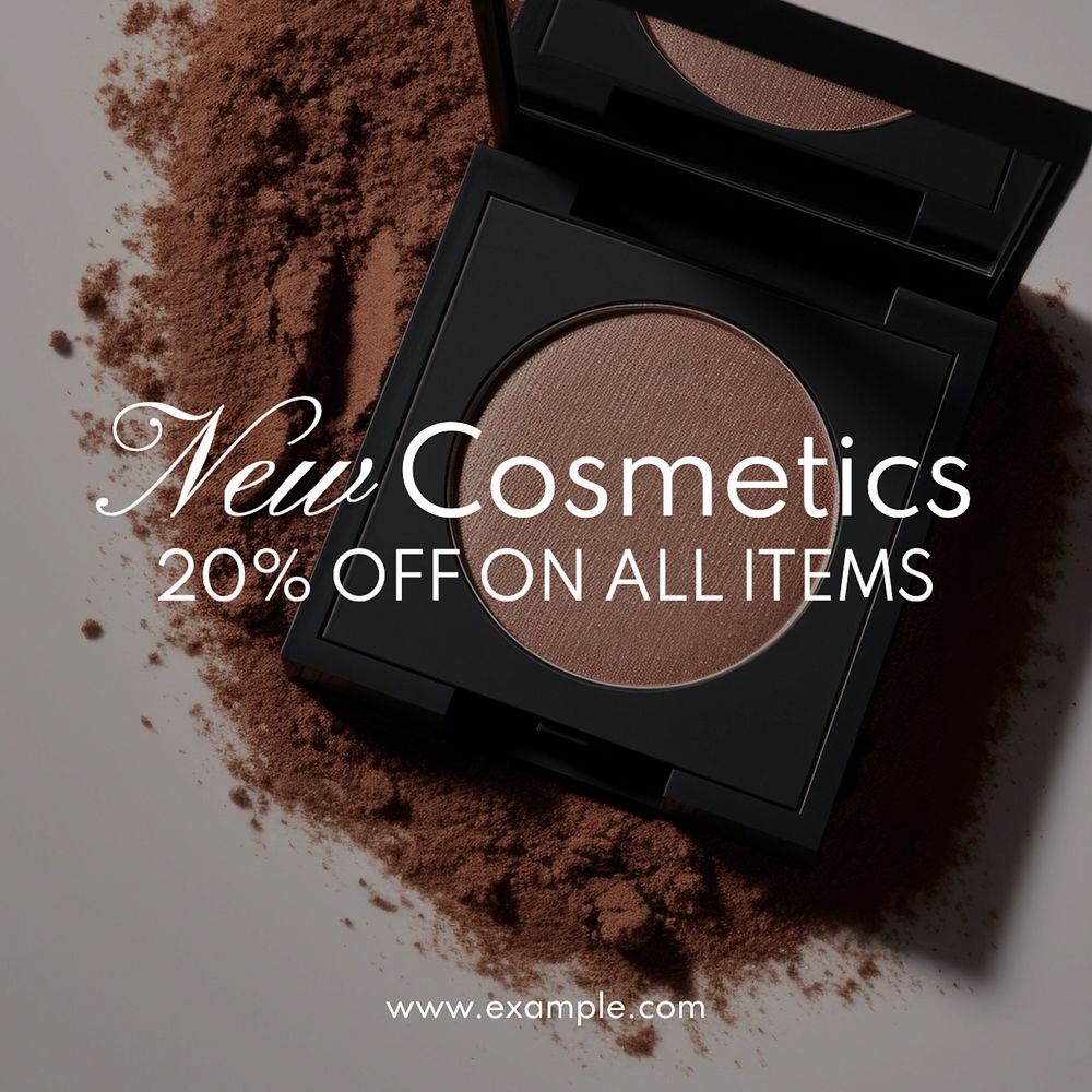 Cosmetics sale Instagram post template, editable text