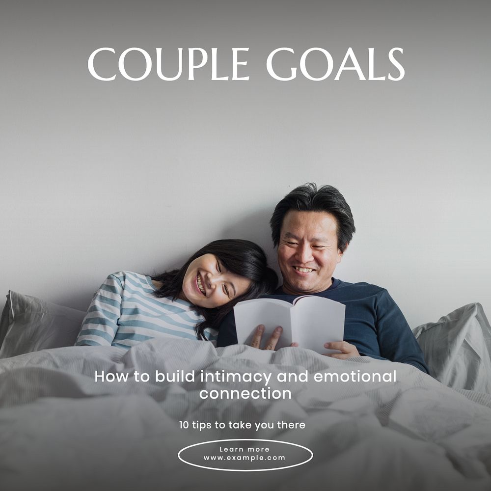 Couple goals Instagram post template, editable text