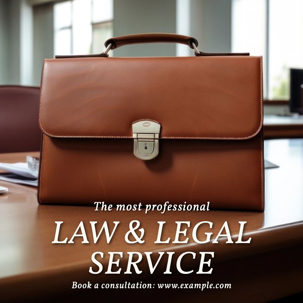 Law & Legal service Instagram post template, editable text