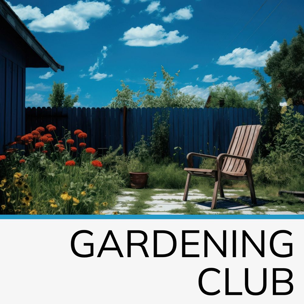 Gardening club Instagram post template, editable text