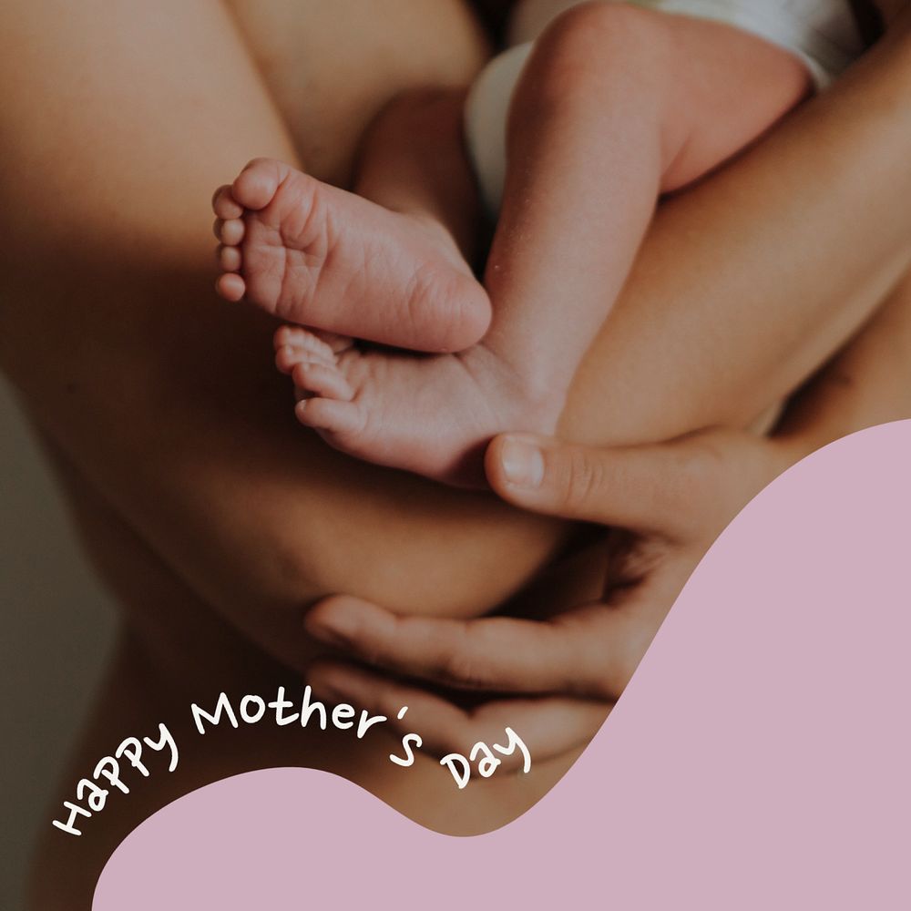 Happy mothers day Instagram post template, editable text