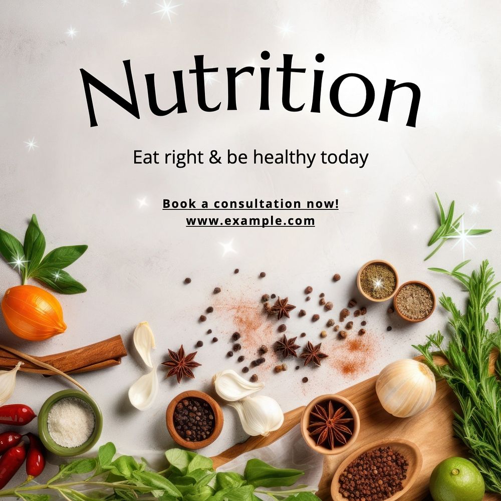 Food nutrition Instagram post template, editable text