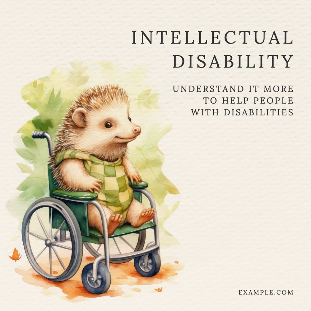 Intellectual disability Instagram post template, editable text