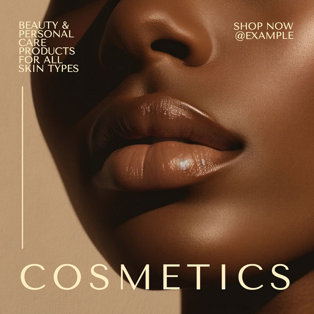 Cosmetics sale Instagram post template, editable text