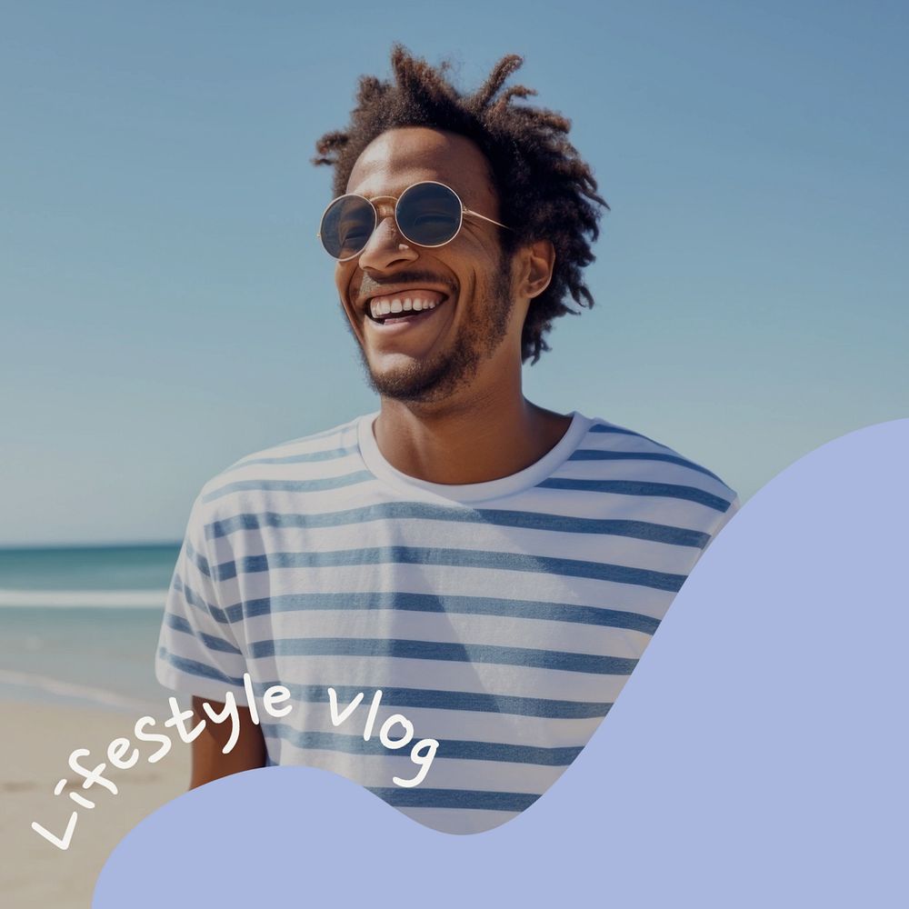 Lifestyle vlog Instagram post template