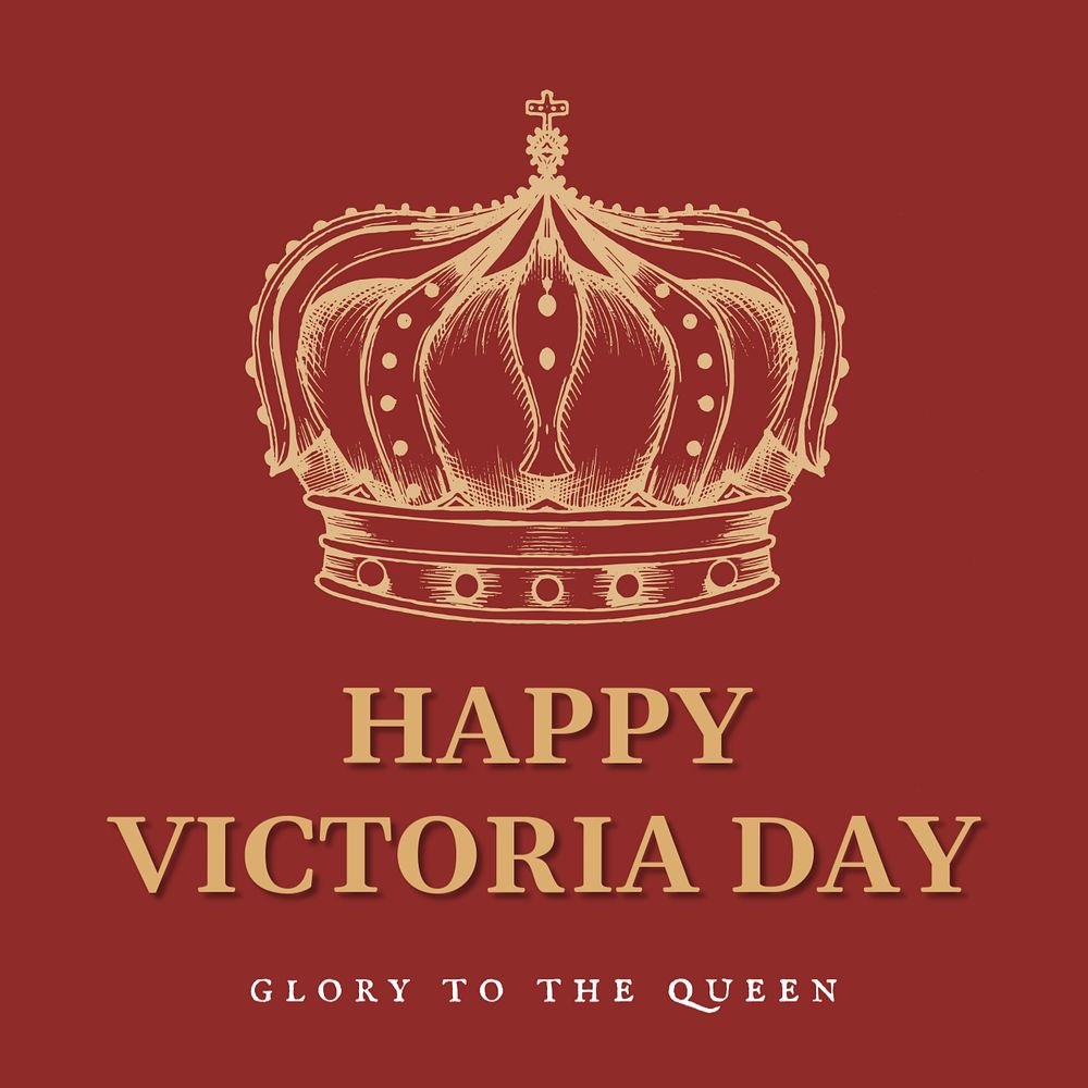 Queen Victoria day Instagram post template, editable social media design