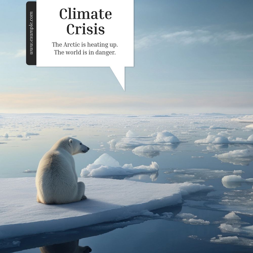 Climate crisis Instagram post template, editable social media design