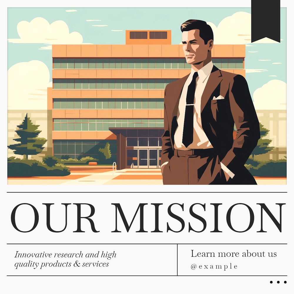 Our mission Instagram post template, editable social media design