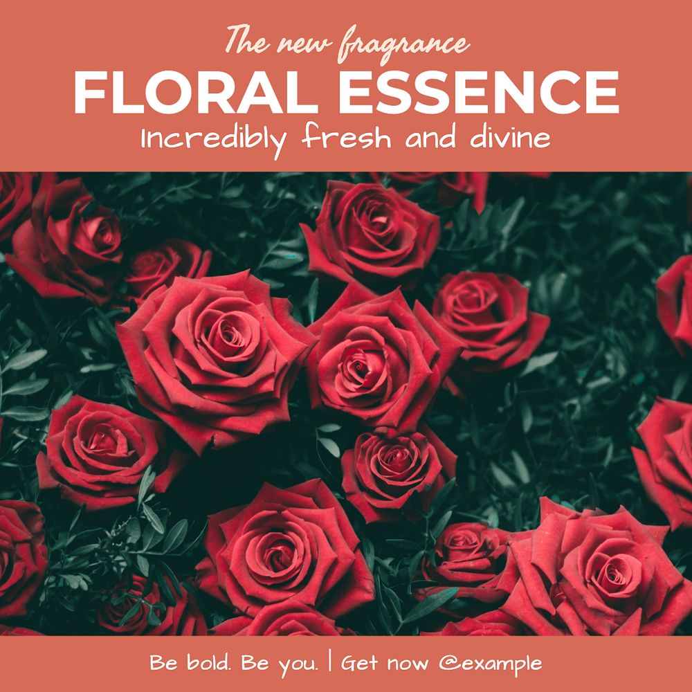 Floral essence Instagram post template, editable social media design