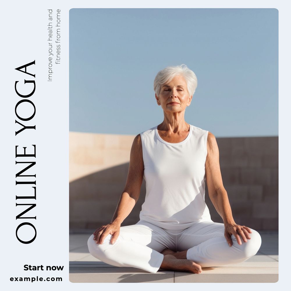 Online yoga Facebook post template