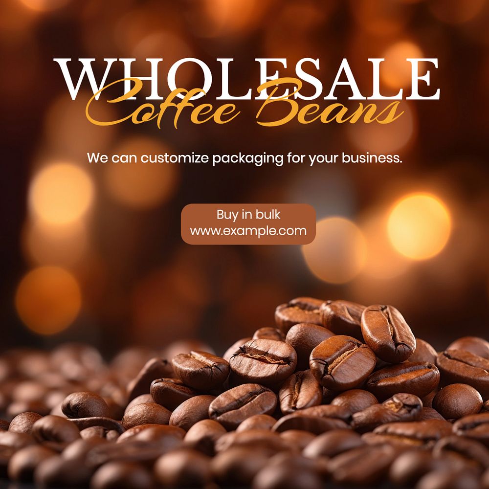 Wholesale coffee bag Facebook post template