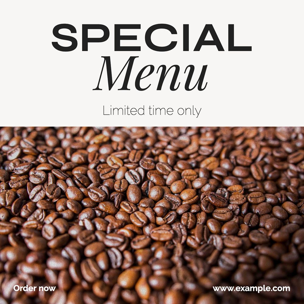 Special menu Facebook post template, editable design