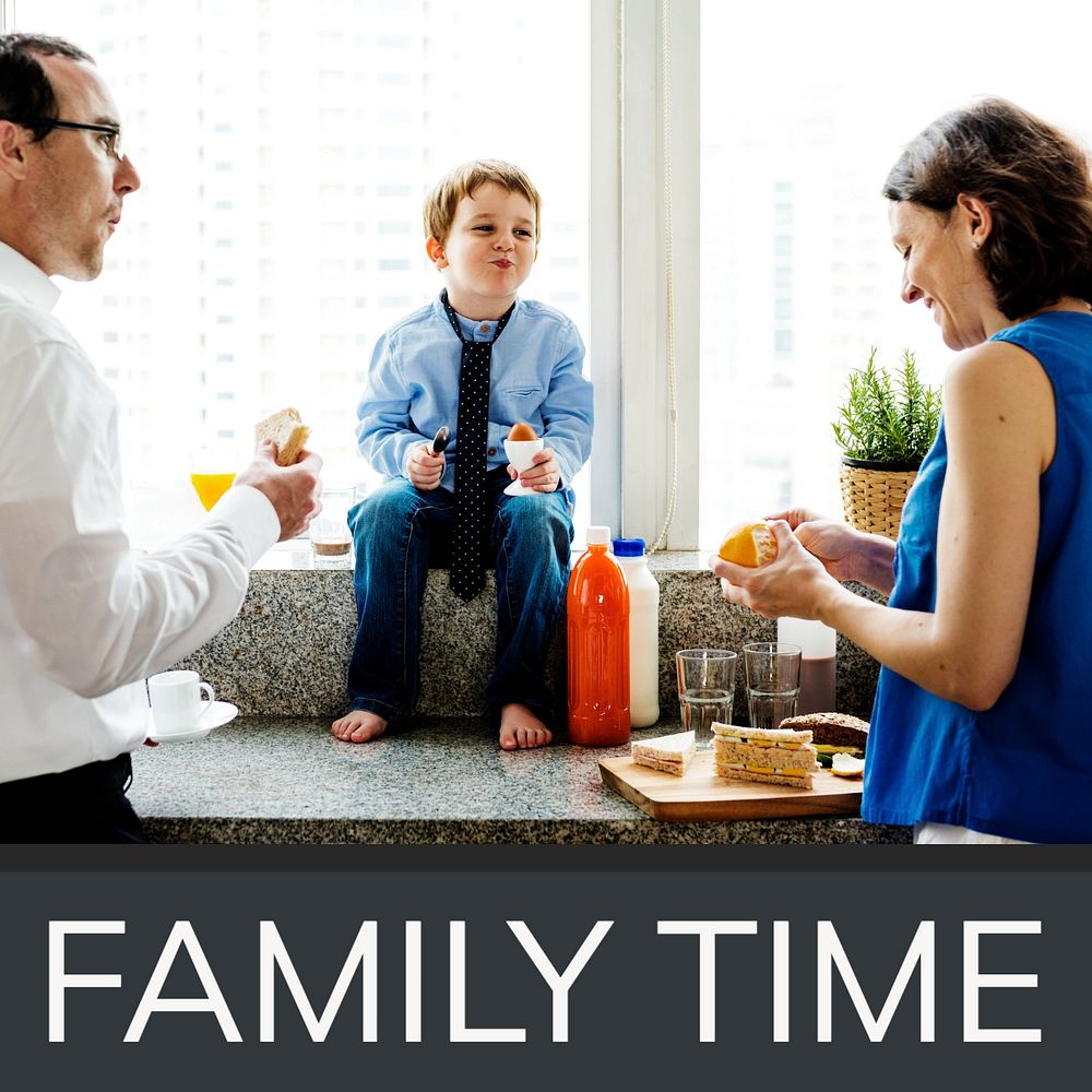 Family time Facebook post template, editable design