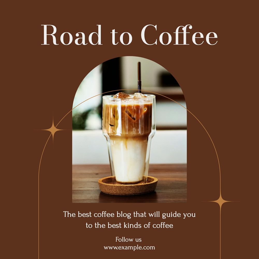 Coffee blog Facebook post template, editable design