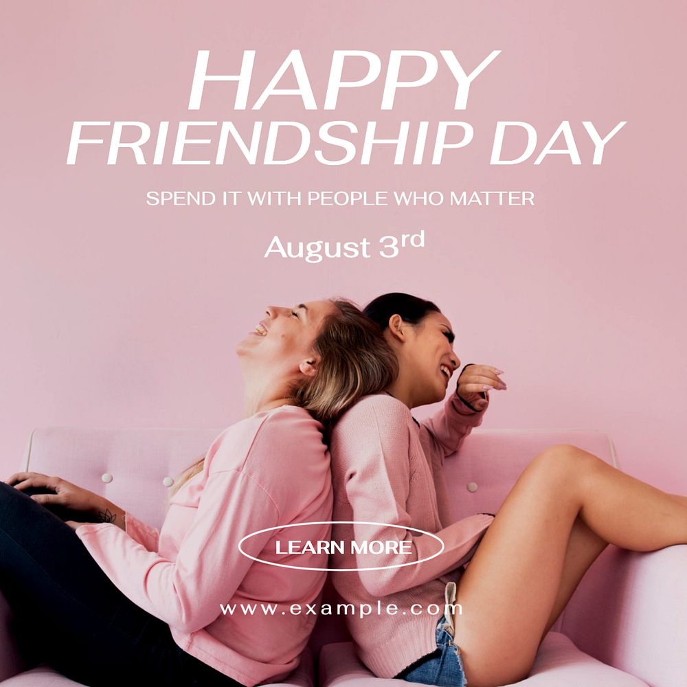 Hapy friendship day Facebook post template, editable design