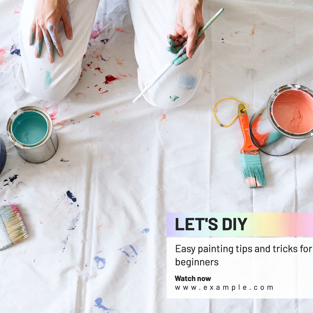 Let's diy Instagram post template