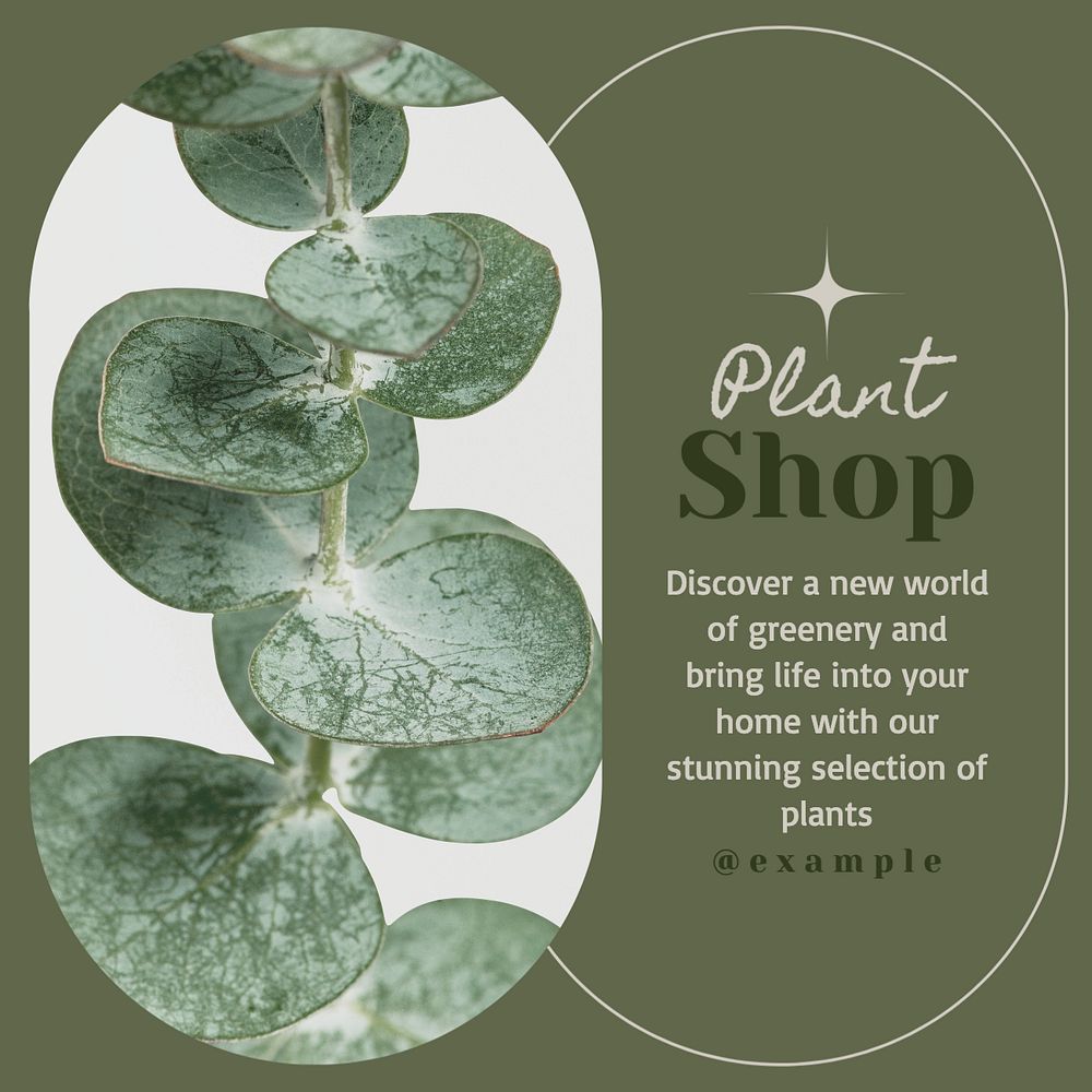 Plant shop Instagram post template