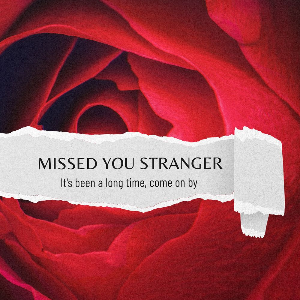 Missed you stranger Facebook post template, editable design