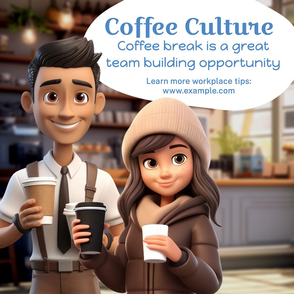 Coffee culture Facebook post template