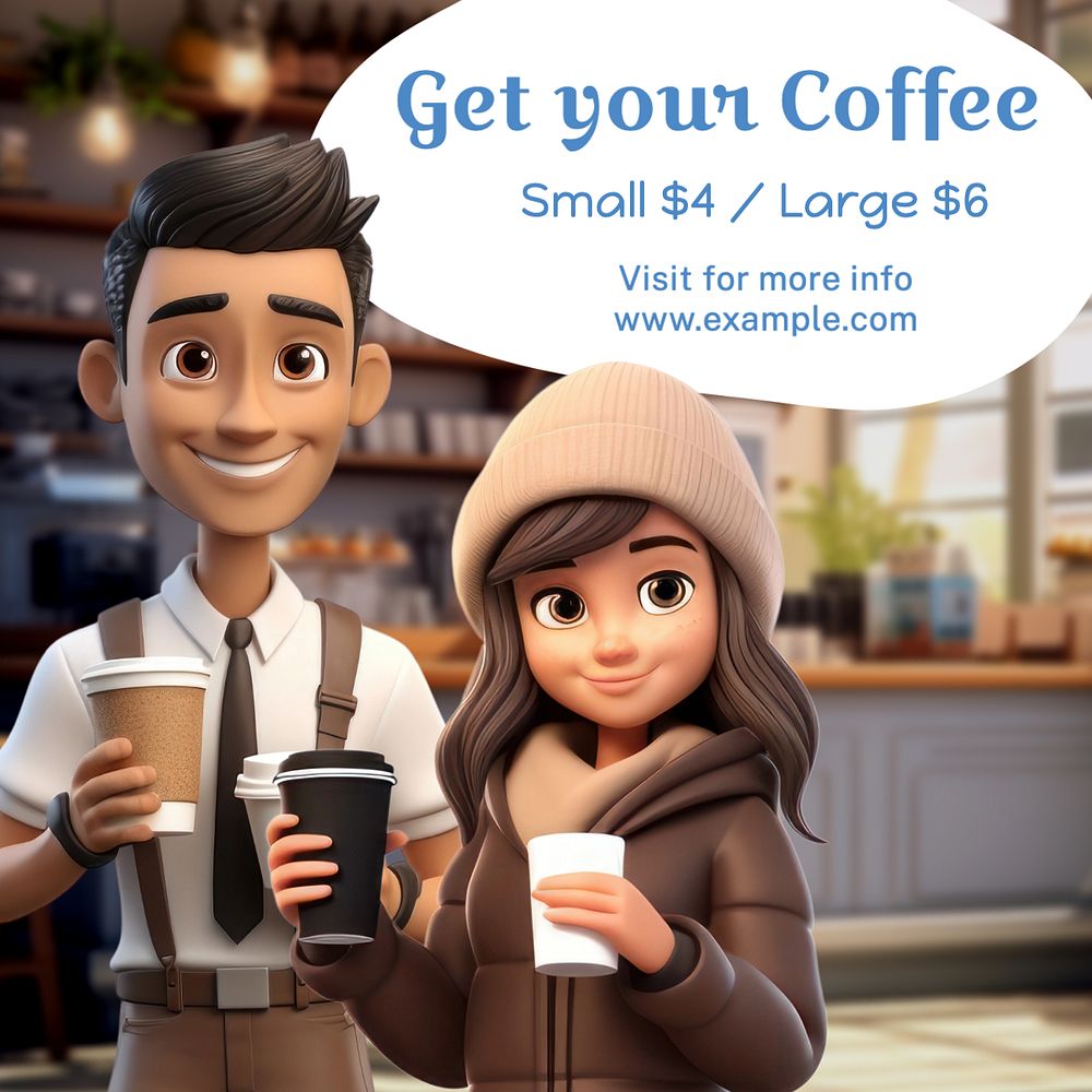 Coffee Facebook post template