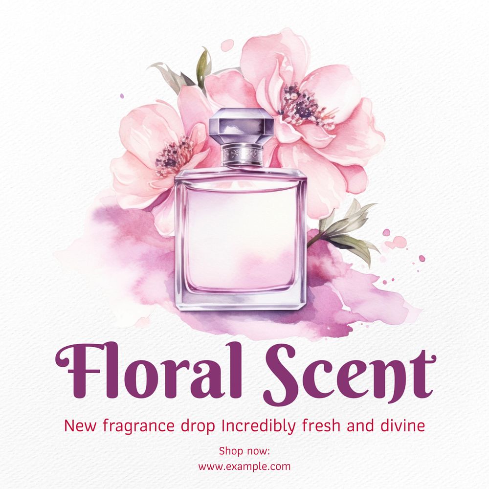 Floral perfume Instagram post template