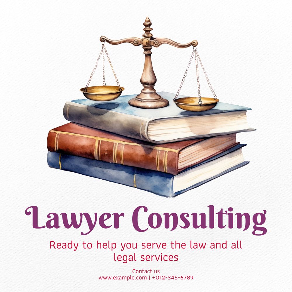 Lawyer consulting Instagram post template