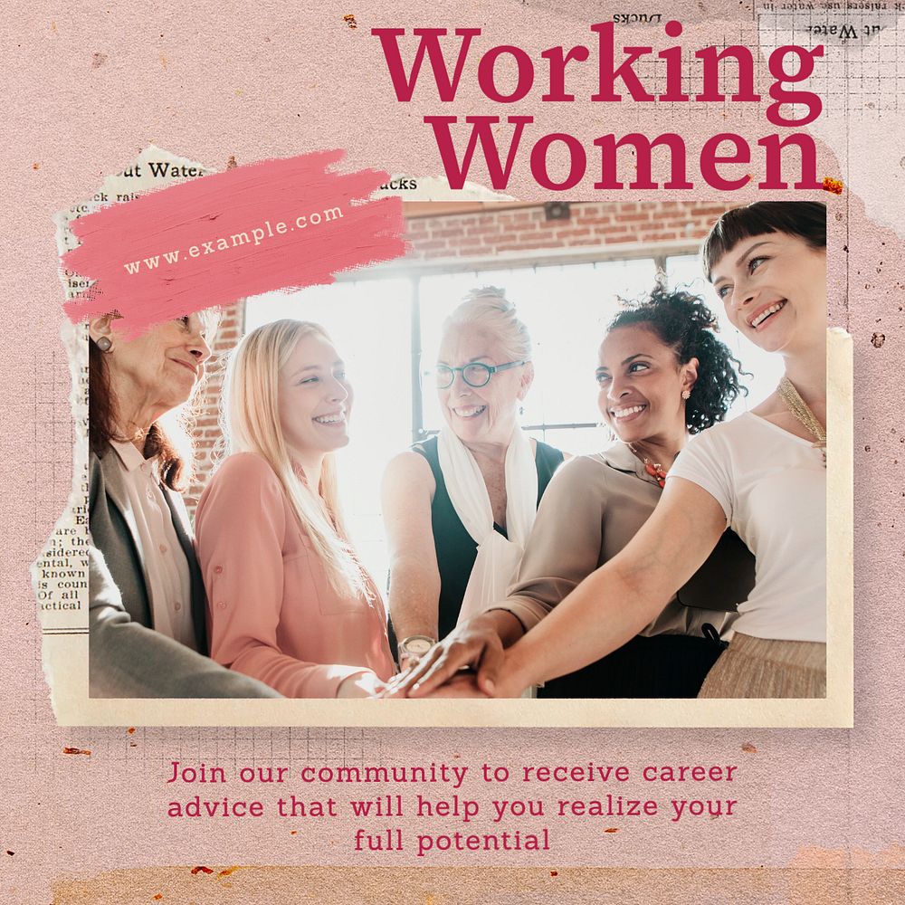 Working women Instagram post template