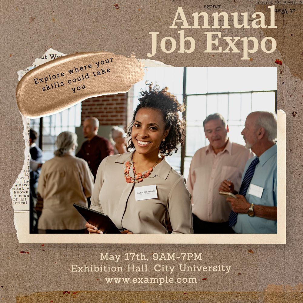 Job expo Instagram post template