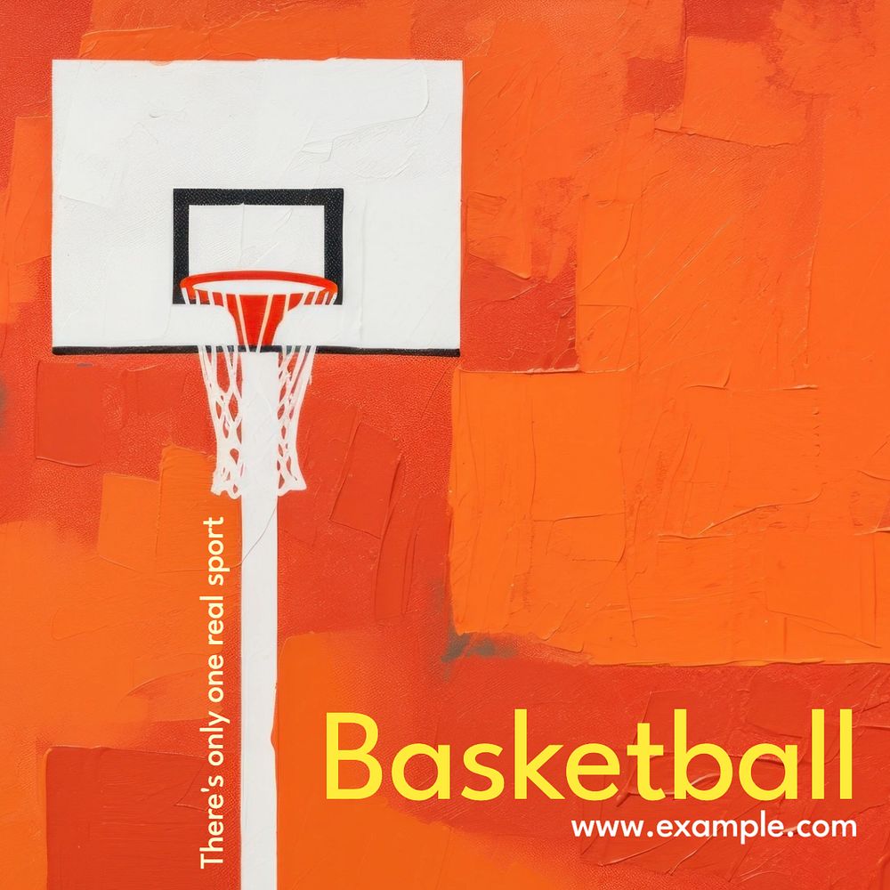 Basketball Facebook post template, editable design