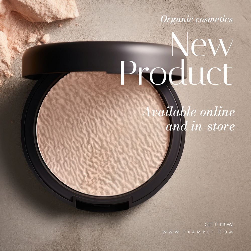 Beauty product Instagram post template, editable text