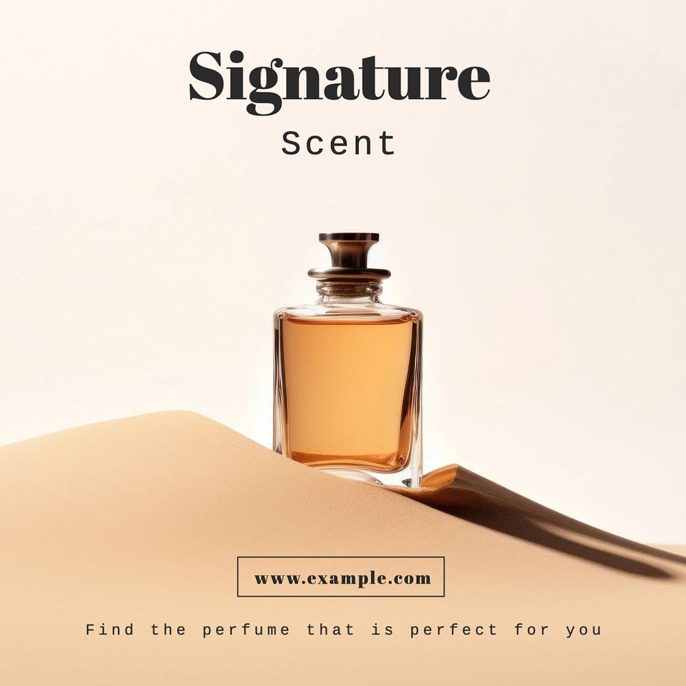 Perfume Instagram post template, editable text