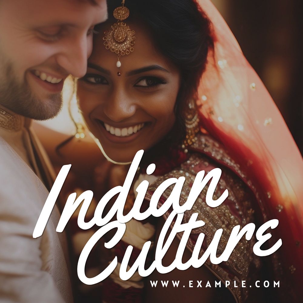 Indian culture Facebook post template, editable design