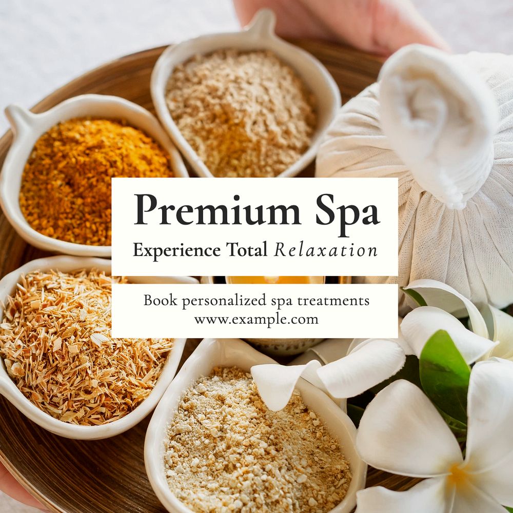 Spa treatment Instagram post template