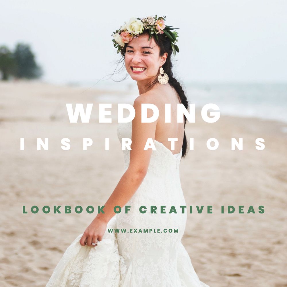 Wedding inspiration Instagram post template