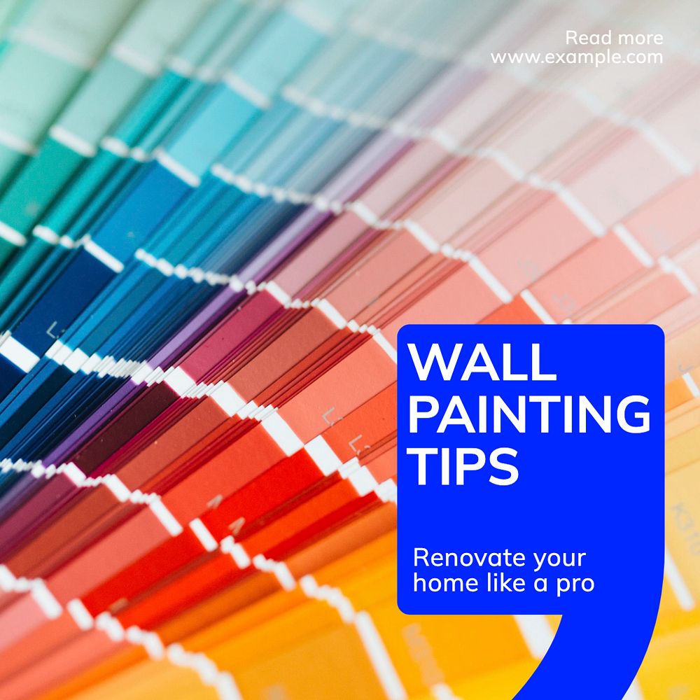 Wall painting tips Instagram post template