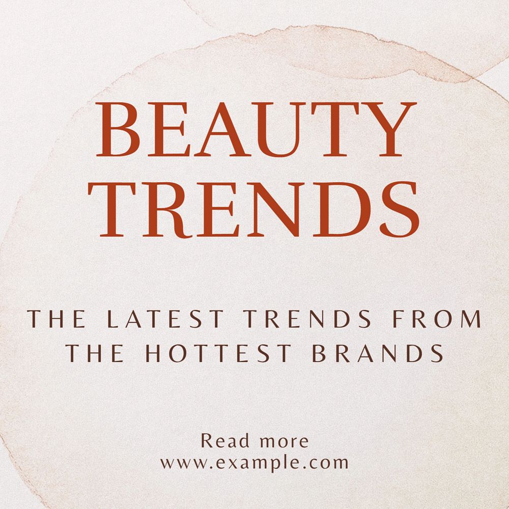 Beauty trends Instagram post template, editable text