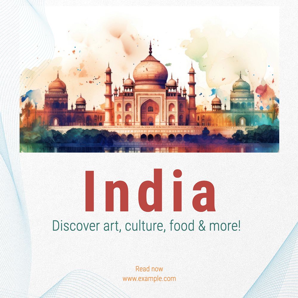 Indian art & culture Instagram post template, editable text