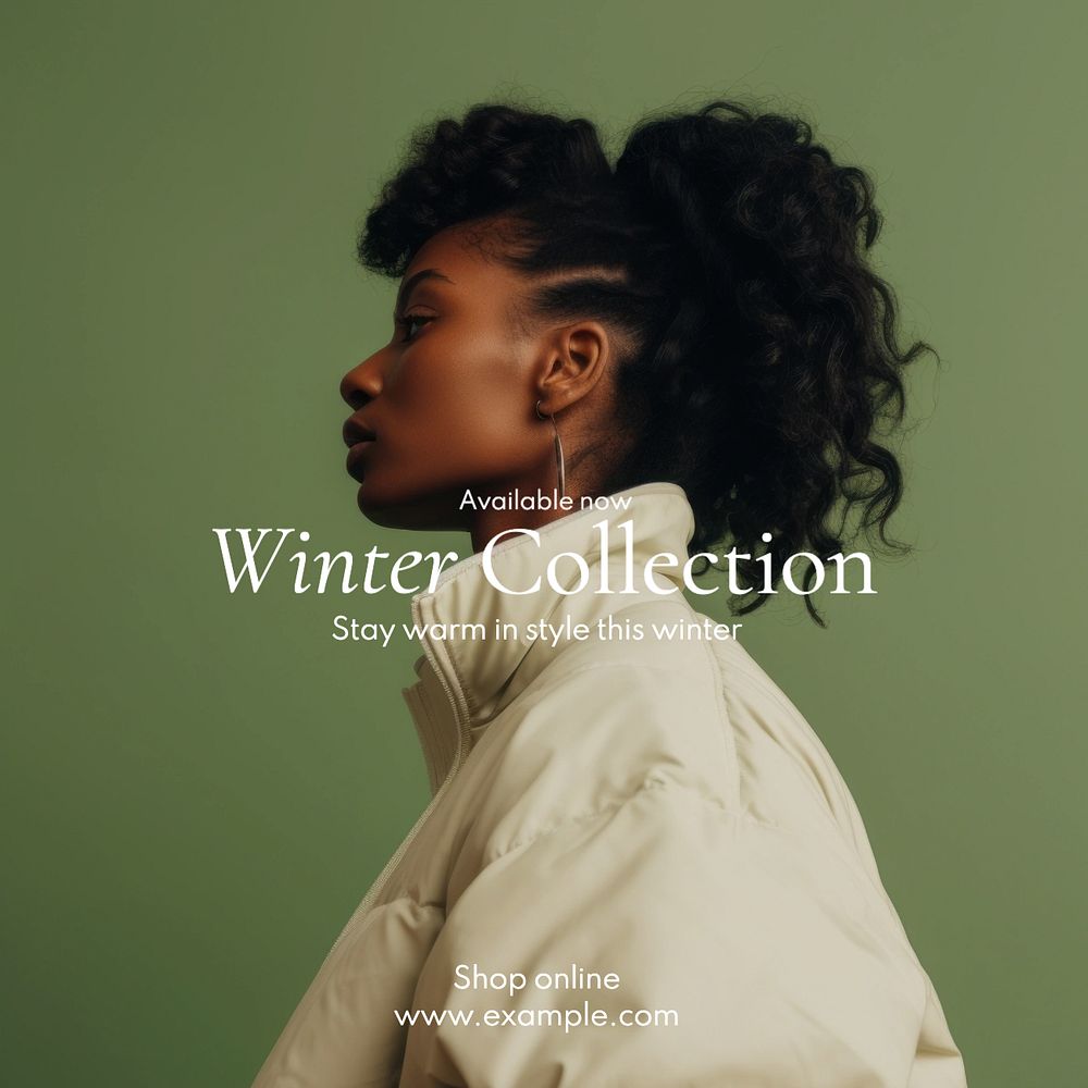 Winter collection Instagram post template