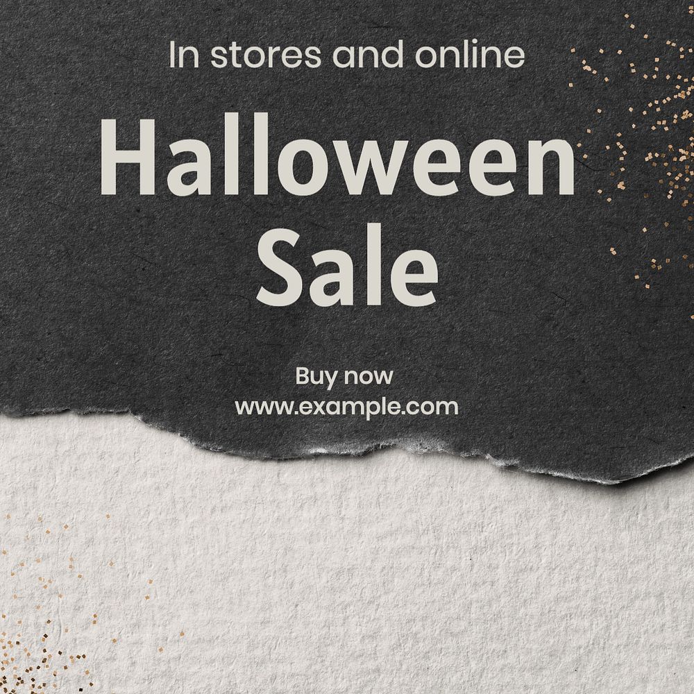 Halloween sale Instagram post template, editable text