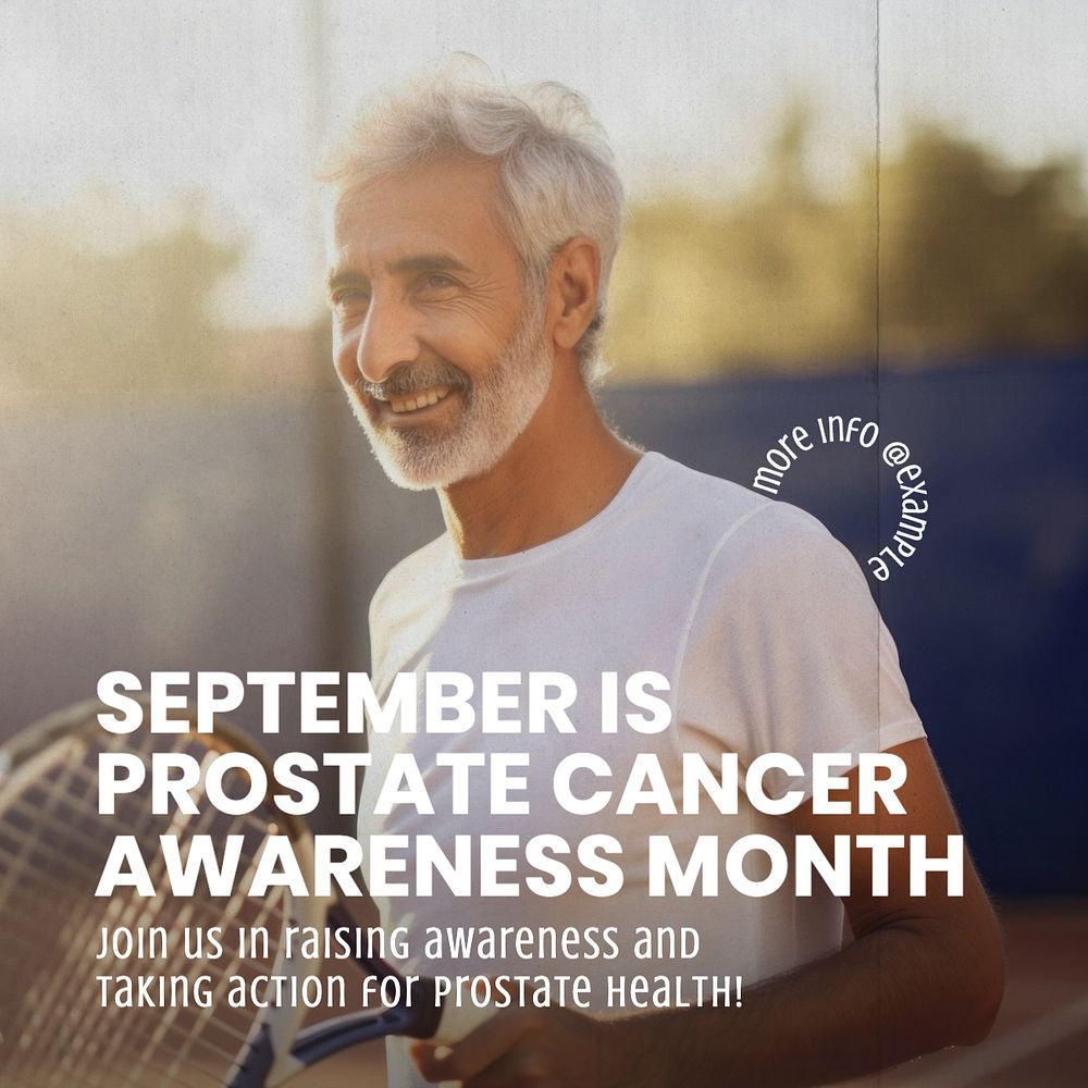 Prostate cancer Facebook post template, editable design