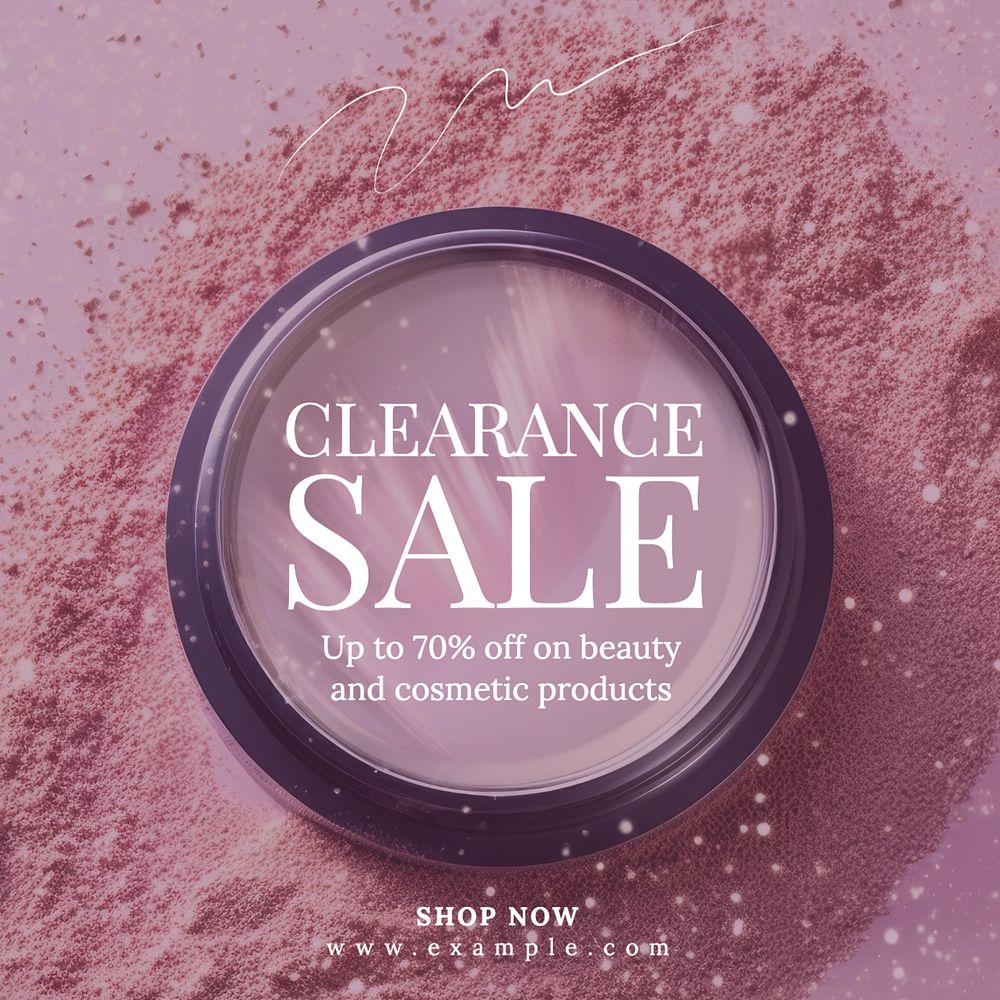 Clearance sale Instagram post template, editable text